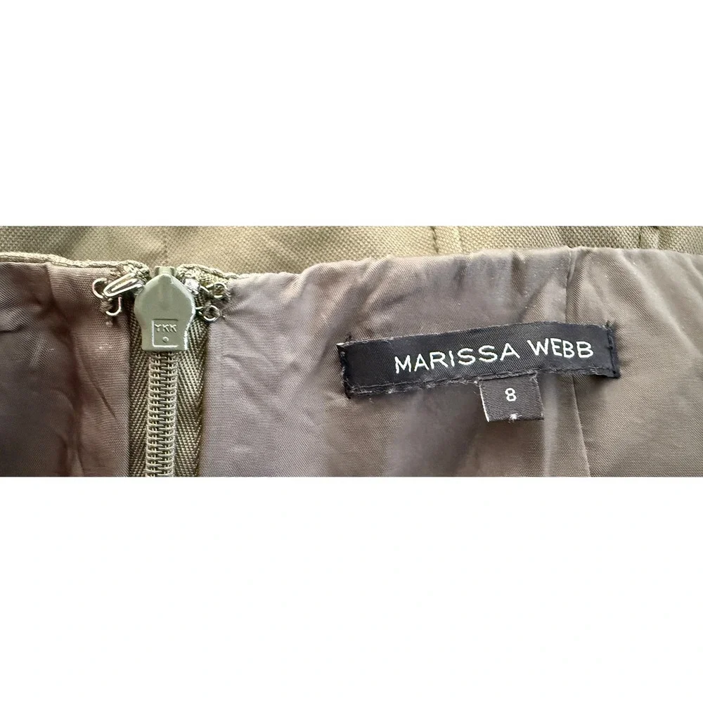 Marissa Webb Women's Olive Green Lace Up Front Mini Skirt Military Utility Style